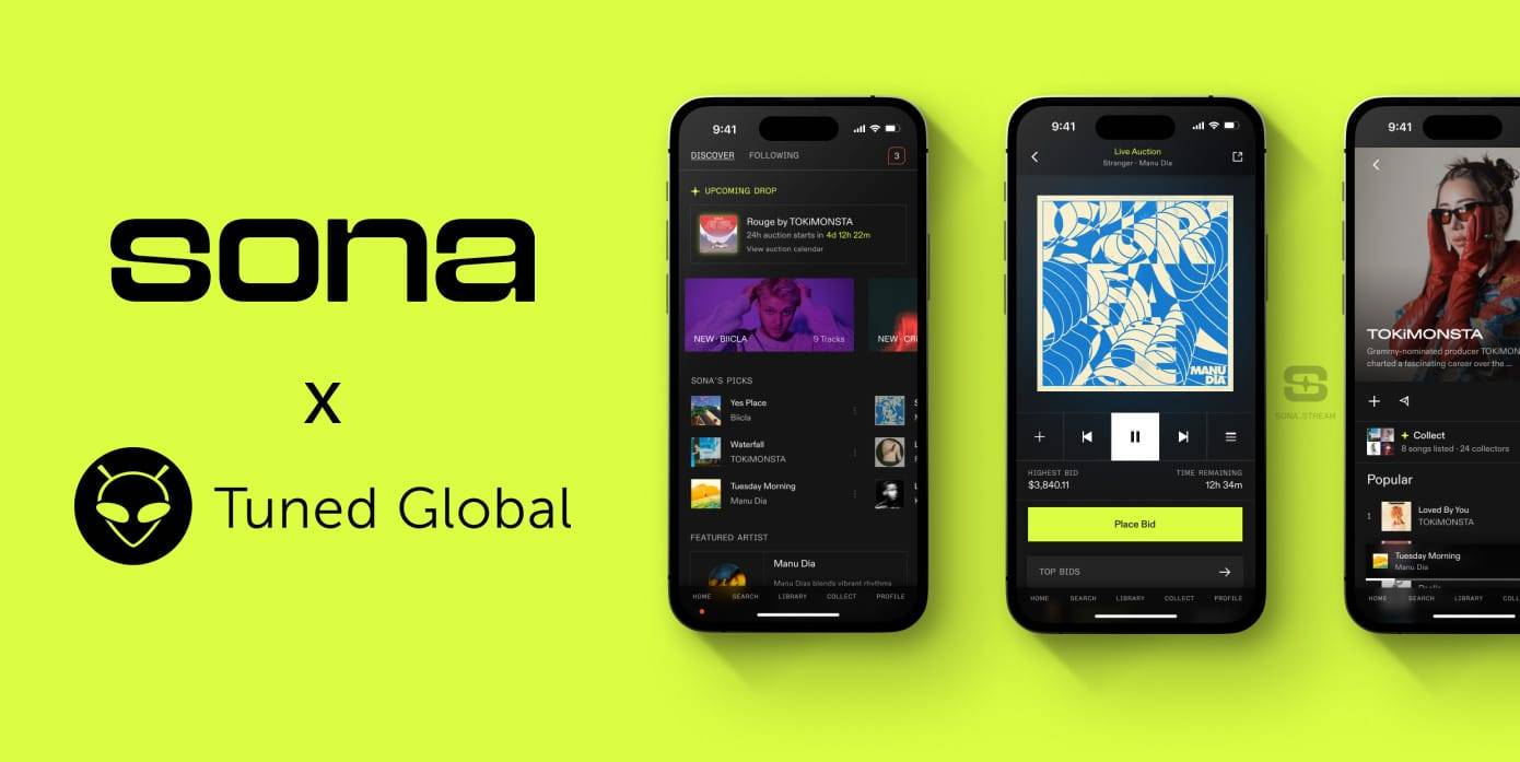 Tuned Global and Sona.stream create an Artist-First Streaming Service