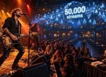 50,000 Streams, 20 Fans Banner