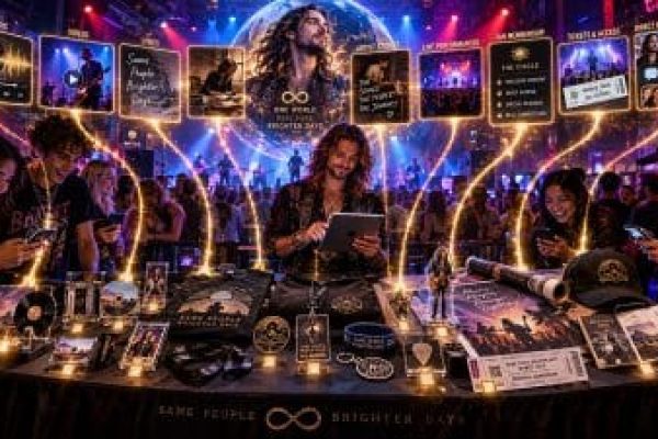 Neon Music Universe Merch Experience Banner